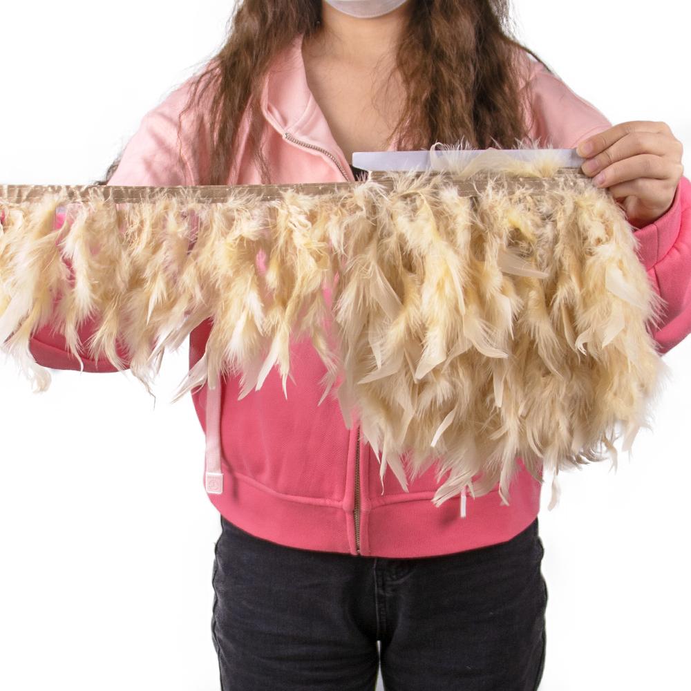 Разноцветная натуральная отделка из перьев индейки, лента из перьев марабу, украшение для свадебного платья, юбки, шитье, рукоделие 10-15 см