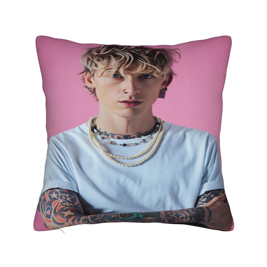 Machine Gun Kellys MGK Pillow Case Vintage Pillow Cover Comfy Pillowcases For Sofa Couch Bed Living Room