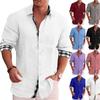 Men's Loose Classic Lapel Multi-pocket Industrial Work Shirt Top