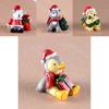 Очаровательные рождественские фигурки животных из смолы для мини-ландшафтных украшений для дома и сада