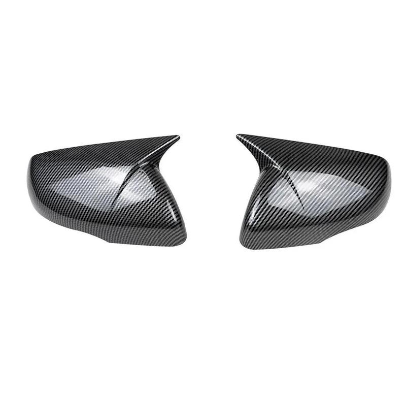 Car Sticker Rearview Side Mirror Cover Fit For Ford Edge 2015 2016 2017 2018 -2021 Wing Cap Rear View Case Trim Carbon Fiber