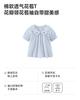Mini Balabala children's short sleeved T-shirt, girls' sweet doll collar top, lightweight and breathable shirt for summer 2026