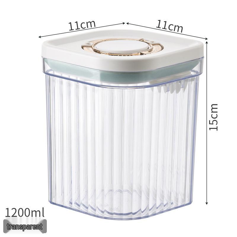 Large Airtight Plastic Storage Jar for Flour, Snacks, Grains, and Milk Powder