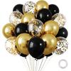 30Pcs Gold Black Metallic Confetti Balloons For Birthday Party Wedding Decoration Graduation Party Supplies Baby Shower New Year