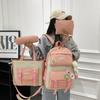 Kanvas Talaba Ryukzagi Moda Harajuku O'rta Maktab Kampusi Maktab Sumkasi To'rt Qismli Ryukzak