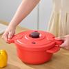 Microwave Rice Cooker Small Food Grade PP Kitchenware Anti Scald Handle Easy Clean No Fire Cookware