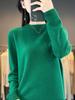 Women's Cozy Round Neck Knitted Wool Sweater