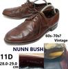 NUNN BUSH USA винтажные кожаные туфли с U-образным мысом 11D 28.5-29.5 коричневые Goodyear(ИСПОЛЬЗОВАЛ)