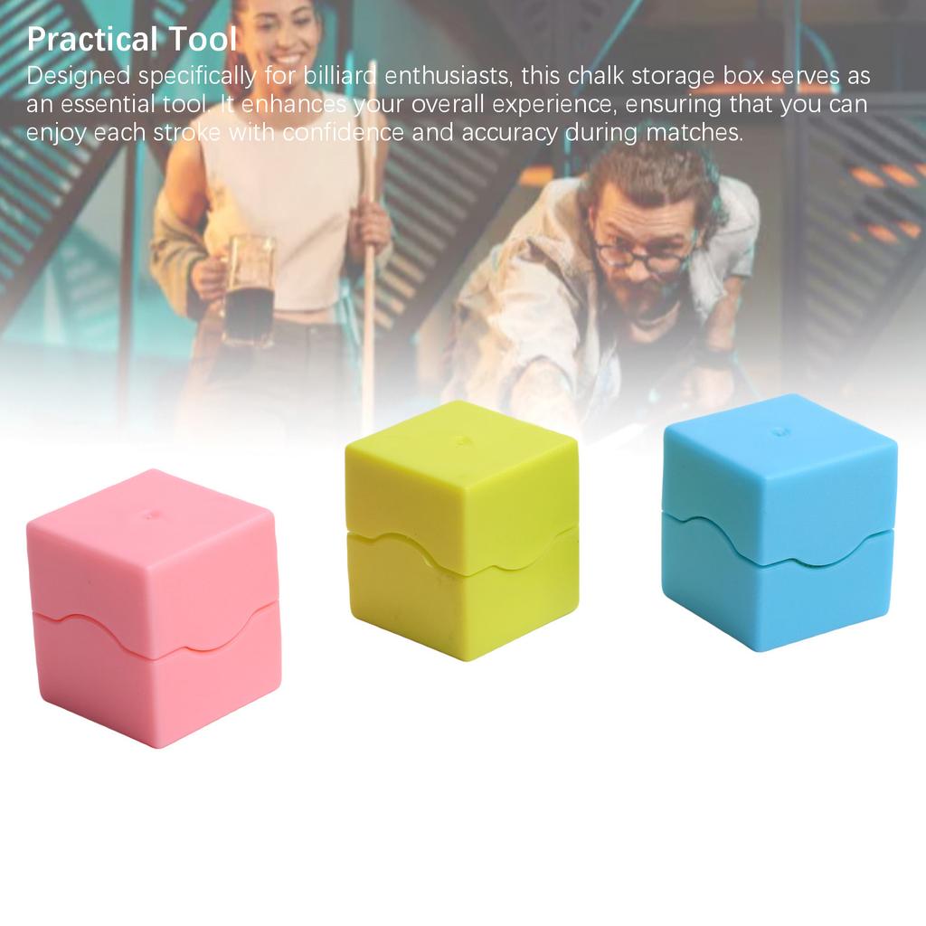 72pcs Billiard Cue Chalk Holder Portable Plastic Pool Cue Chalk Box for Billiard Supplies Clubs Home