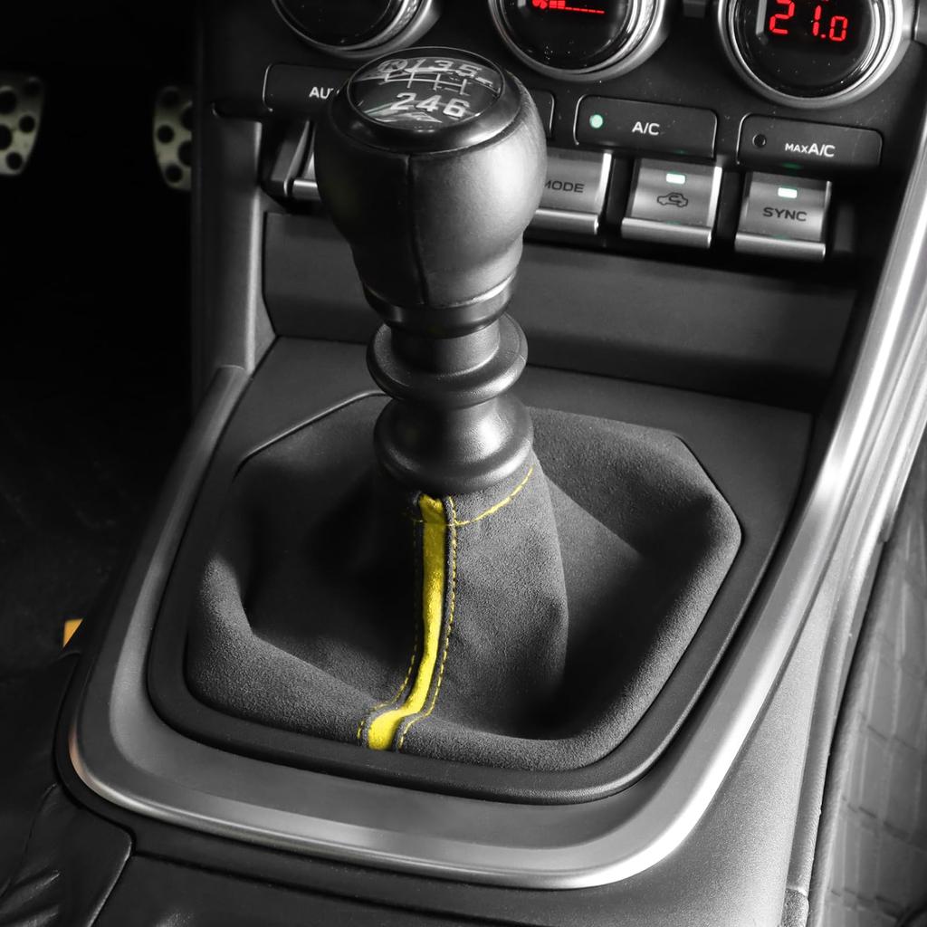 KUNGKIC MT Чехол на рычаг переключения передач для Toyota GR86 ZN8 и Subaru BRZ ZD8 Алькантара Ручка рычага переключения передач Устойчивость к царапинам и пятнам Аксессуары для интерьера автомобиля (2021-2025) - Стиль замши