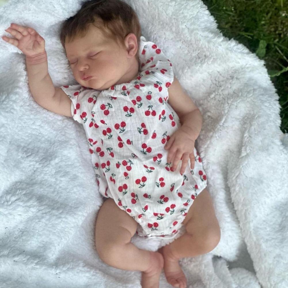 Кукла Baby Reborn 50 см 20 дюймов с видимыми венами и 3D-рисованной кожей, реалистичная мягкая силиконовая спящая новорожденная игрушка Bebe Alive Girl Bebe