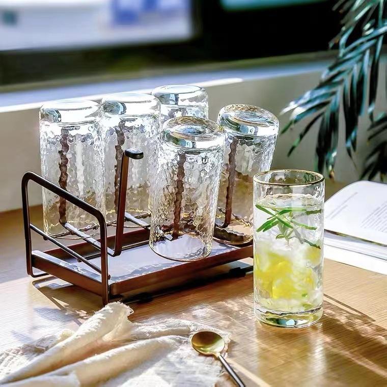 Подставка для сушки металлических чашек с поддоном для слива, органайзер для кружек и чашек, металлическая сушилка с 6 крючками для дома