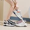Women's High-Top Platform Sneakers Slip-On Comfortable Chunky Walking Shoes Breathable PU Leather Tennis Shoes for Women Lace-Up Running Sneakers