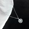 Smile Face Necklace Women Chain Figure Pendant Necklaces Girl Jewelry Silver Color Trendy Kpop Zinc Alloy Collares