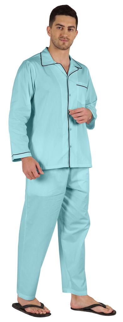 Inkmeso Мужские хлопковые пижамы, однотонная одежда для сна, одежда для дома, пижамный комплект с верхом и низом