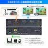 BLUPOW 8K60Hz HDMI аудиоразветвитель 4K120Hz, 1 вход, 2 выхода, оптический селектор, аудиоразветвитель, совместимость с одновременным выводом на два экрана.