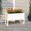 822118 vidaXL Planter White 78x40x52 Cm Solid Pine Wood