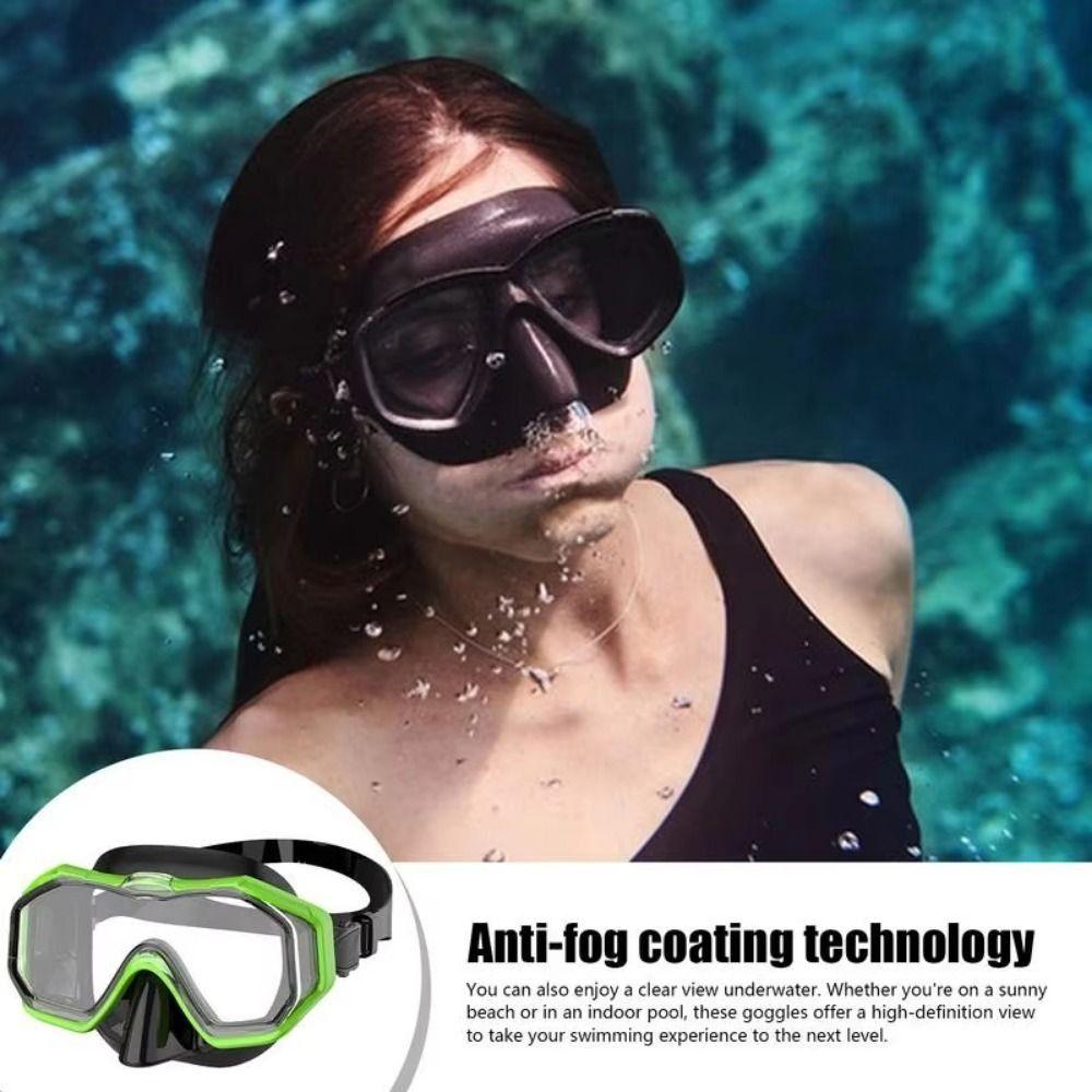 with Nose Cover Child Diving Mask PVC Strap Pool Swim Eyewear Snorkel Swimming Goggles for Youth