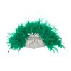 Chinese Hand Fan Feather Palaces Fan for Costume Props Party Dancing Performances Props Wedding Decorations Travel