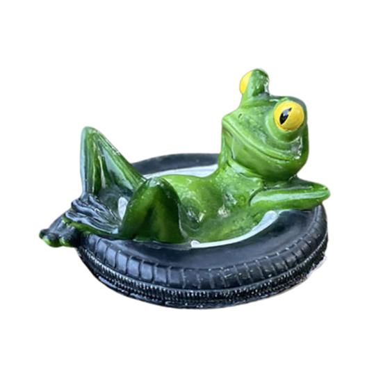 Полимерная фигурка лягушки, плавающая, скульптура для вида воды, украшение для аквариума, украшение для садового пруда, декор для улицы