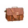 Винтажный портфель для ноутбука, коричневая натуральная сумка-портфель, художественная кожаная сумка-мессенджер из козьей кожи