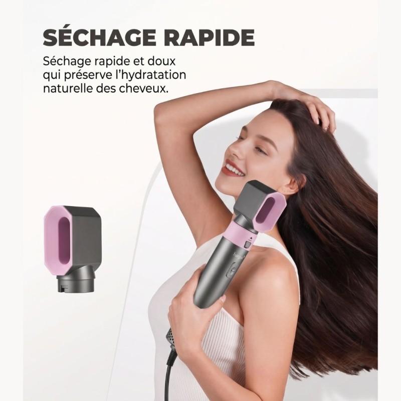 Harper - Brosse Soufflante 5-en-1 - 3 Débit D'air - Séchage Et Coiffage - Avec Trousse De Transport