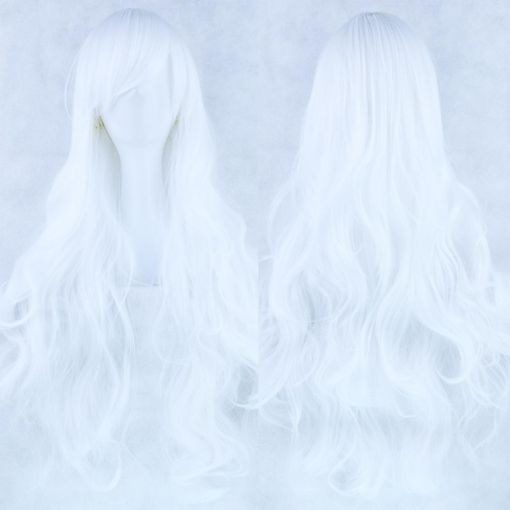 80cm Anime Cosplay Wigs Heat Resistance Women Wave Hairpiece Long Curly Hair Cosplay Party
