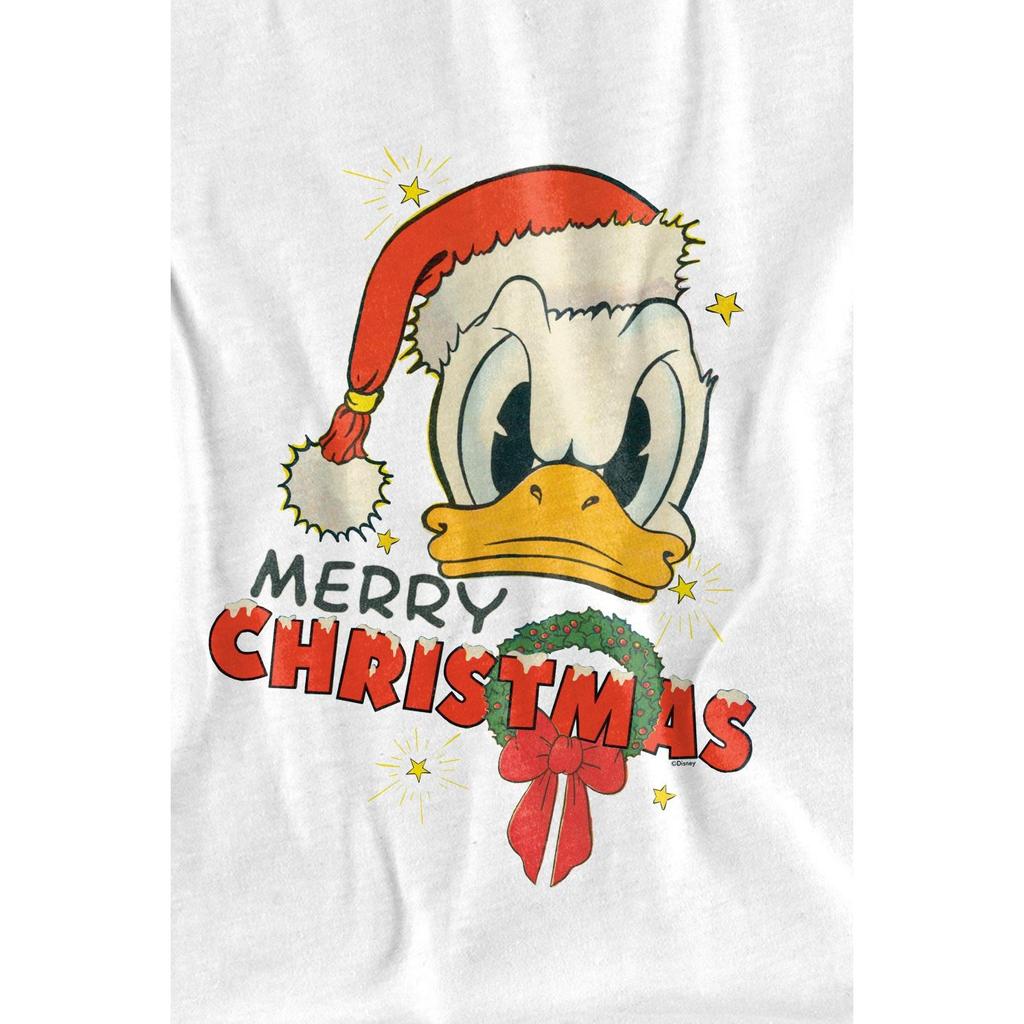 Disney Mens Merry Christmas Donald Duck T-Shirt