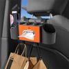 1pcs Car Accessories Tissue Bag Organizer Auto Tissue Boxes For Mitsubishi Ralliart Lancer EX Outlander ASX Competition Pajero