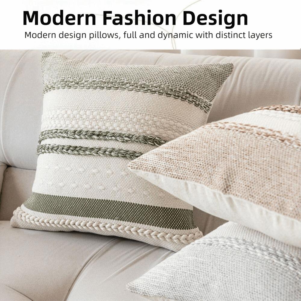 Декоративные наволочки 18x18 дюймов, полосатый узор, большие диванные подушки, спальня