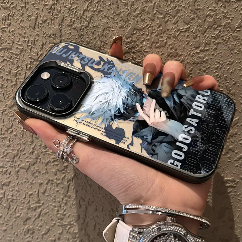 Upgraded IMD Case Gojo Satoru Printed Shockproof Protective Soft TPU Shell Case Full Back Cover for iPhone Samsung