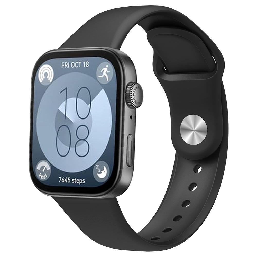 Для Huawei Watch Fit 3 сменный ремешок силиконовый ремешок для часов с серебряной пряжкой