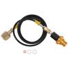 Soda Machine Adapter Hose Kit 1.5m Black Soda Adapter Hose with Gold Quick Adapter CO2 Tank Refill