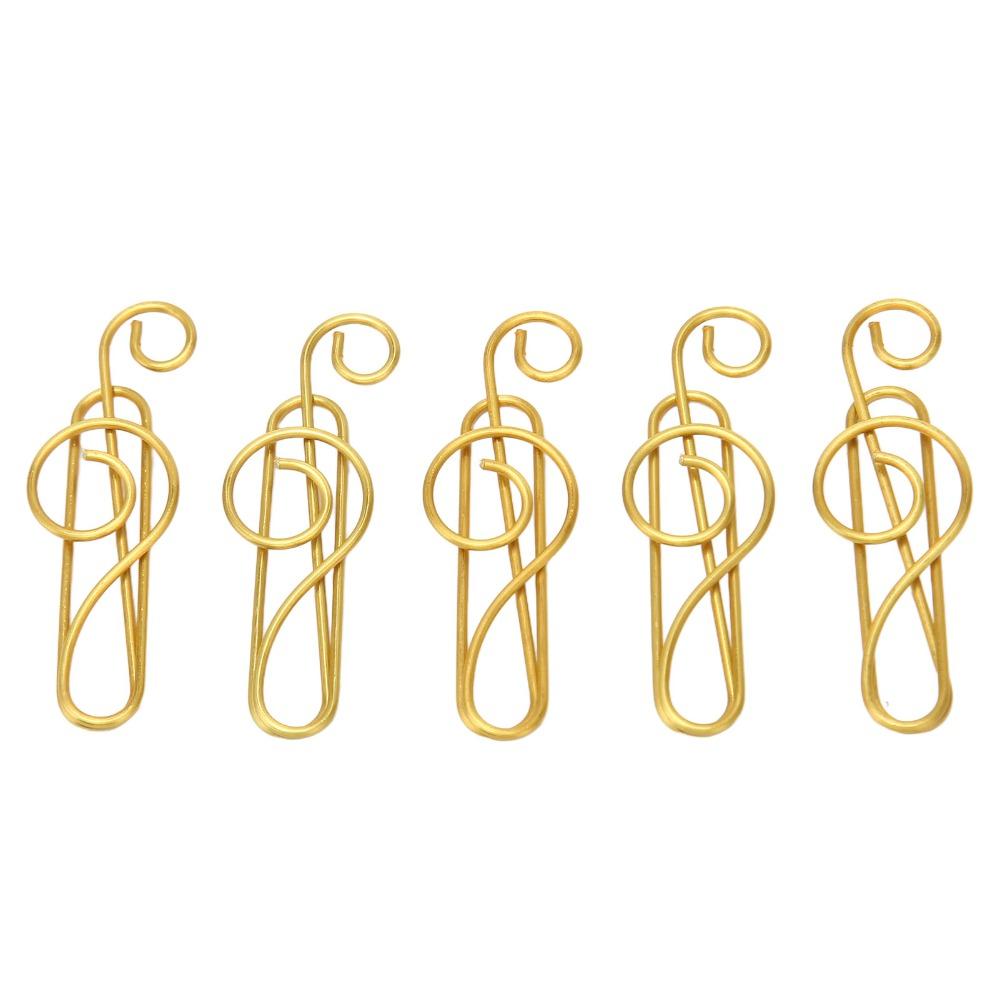 100 Pcs Gold/ Green Fancy Paperclips Anti Slip Cool Paper Clips Cute Small Paper Clips  Bookmark