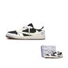 Jordan X Travis Scott Air Jordan 1 Амортизация Устойчивость к истиранию Дышащие Низкие Винтажные Баскетбольные Кроссовки Женские DZ4137-700(Команда1803-6)