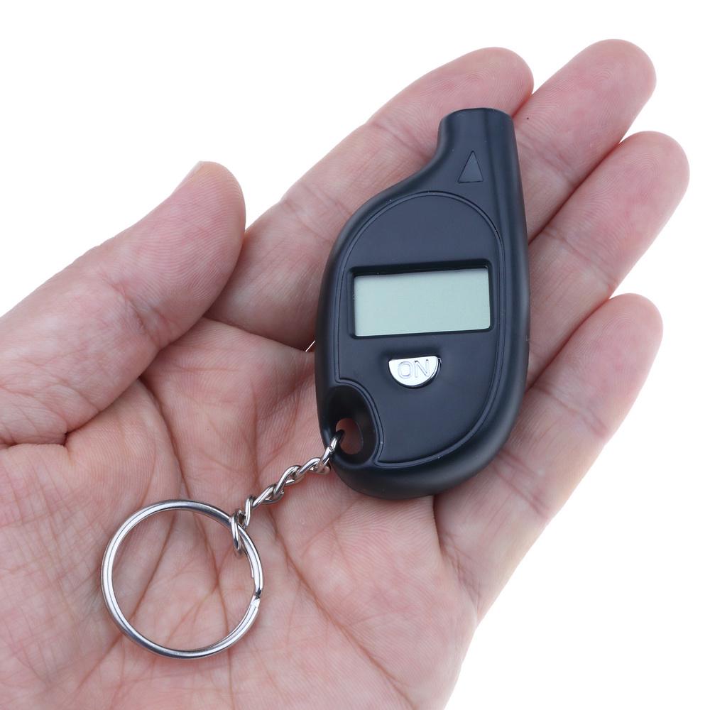 Electronic Tire Pressure Gauge Portable Mini Keychain Style PSI Kpa Bar Pressure Gauge Tire Air Pressure Meter for Vehicle Motorcycle Car