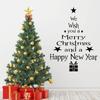 Waterproof Gifts New Year Merry Christmas Wall Stickers Window Decal Decor Xmas Tree Posters