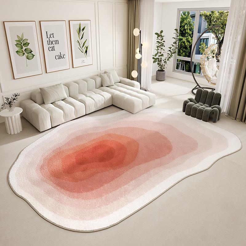 Light Luxury Irregular Living Room Decoration Carpet Fluffy Soft Rugs for Bedroom Minimalist Lounge Plush Rug Home Washable Mat