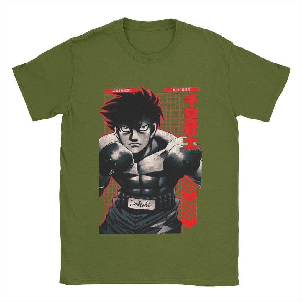 Смешные аниме футболки Сендо Такэси Hajime No Ippo для мужчин, с круглым вырезом, хлопковые, с коротким рукавом, идея для подарка, одежда