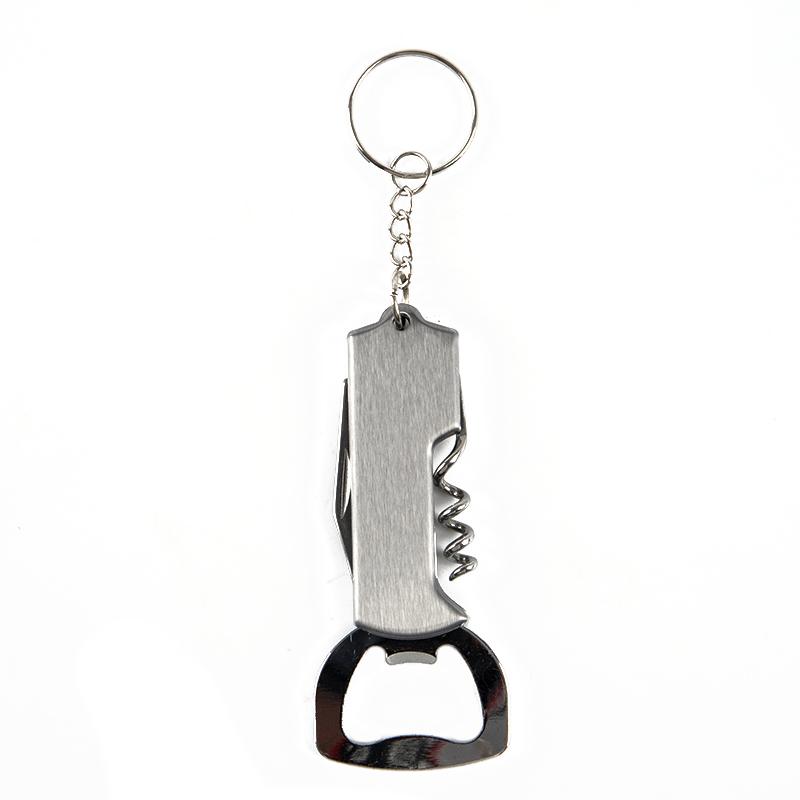 Portable Wine Beer Bottle Opener Keychain Stainles Steel Multifunctionial Opener