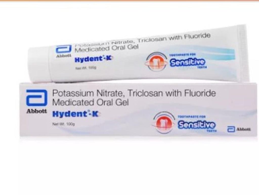 Упаковка из 5 лечебных гелей для полости рта Abbott Hydent-K с зубной пастой с фтором, 100 г