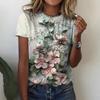 Fashion Tops For Woman Tees 2024 Summer Women Shirt 3D Floral Print Short Sleeve Female T-shirts Plus Sized Women's Y2k Clothing