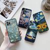 Мультяшный чехол для телефона в стиле Ван Гога для IPhone 17 16 15 14 11 12 13 Mini Pro XS Max Plus Funda Shell