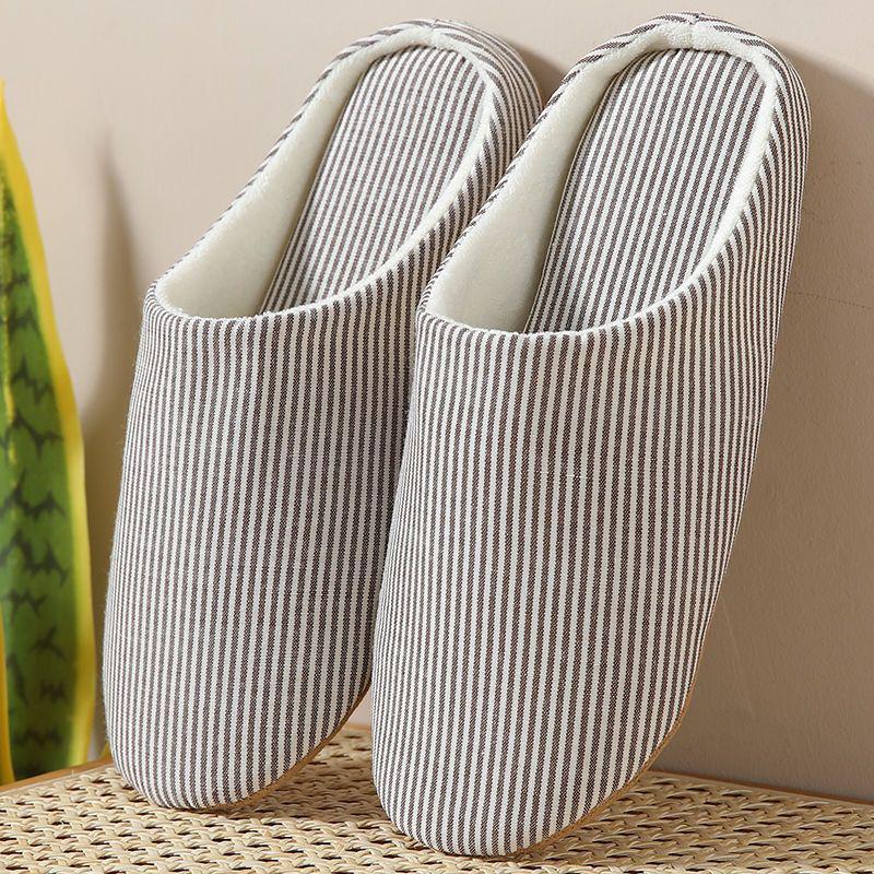 Машинная стирка, хлопково-льняные домашние тапочки в японском стиле - противоскользящие и бесшумные для женщин и мужчин, идеально подходят для весны/осени