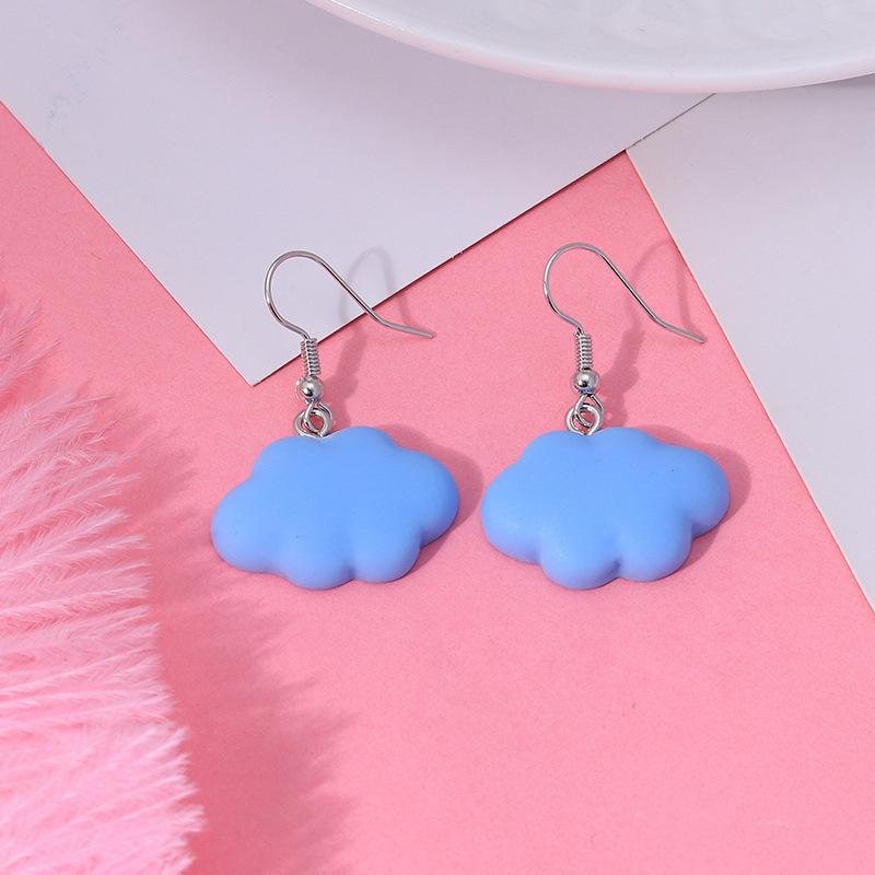 Cute Simple Funny Small Drop Earrings For Women Girls Children Animal Duck Frog Mushroom Cloud Shape Resin Dangle Jewelry Gift