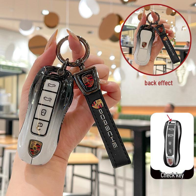 Compatible with Porsche key cases: Cayenne, Panamera, Macan, 911, 718, and Taycan.