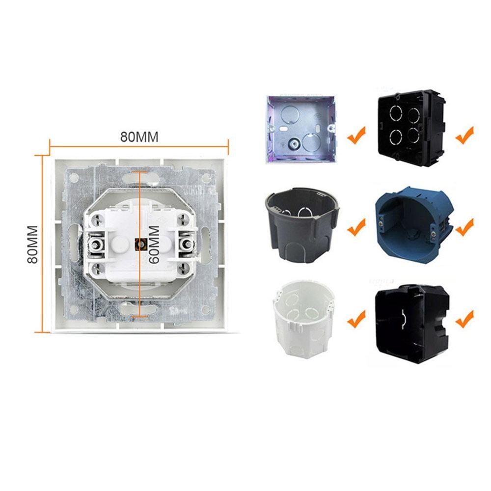 1Pcs PC Panel Modular Sockets And Switches EU French Socket Module for EU Standard Wall Mount DIY