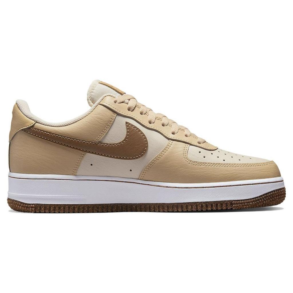 Nike Мужские кроссовки Air Force 1 07 LV8 EMB Inspected By Swoosh Коричневые жемчужно-белые с кунжутом DQ7660-200