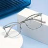 1Pcs New High-End Hollow Frame Simple Men And Women'S Same Fashionable Design Color Change Anti-Blue Light Glasses