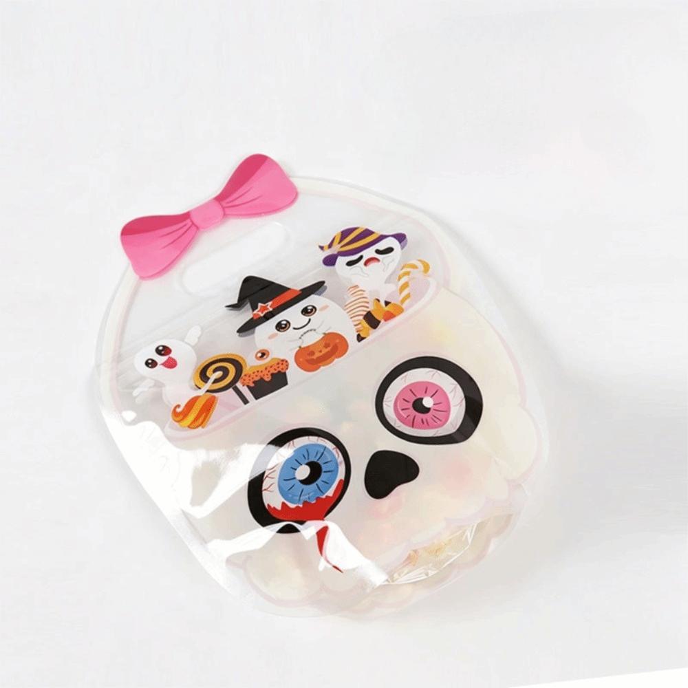 10PCS Transparent Party Candy Packaging Bag Self Sealing Trick or Treat Snack Bag Commercial